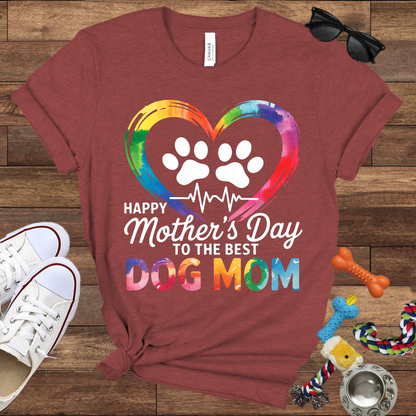 Dog Mothers Day - Gift For Dog Mom "The Best Dog Mom" - Bella Canvas T-Shirt