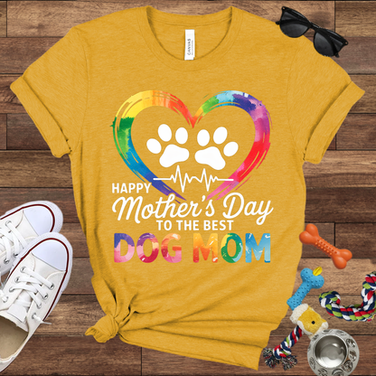 Dog Mothers Day - Gift For Dog Mom "The Best Dog Mom" - Bella Canvas T-Shirt