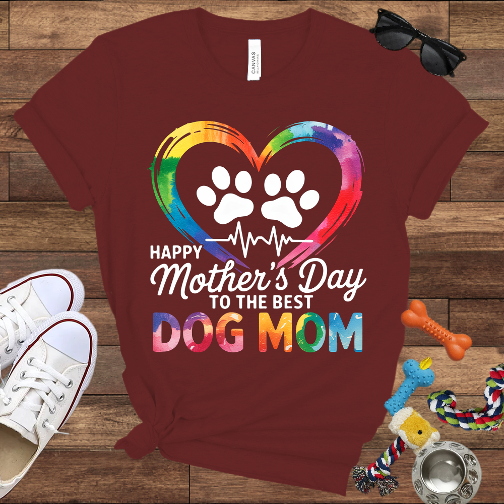 Dog Mothers Day - Gift For Dog Mom "The Best Dog Mom" - Bella Canvas T-Shirt