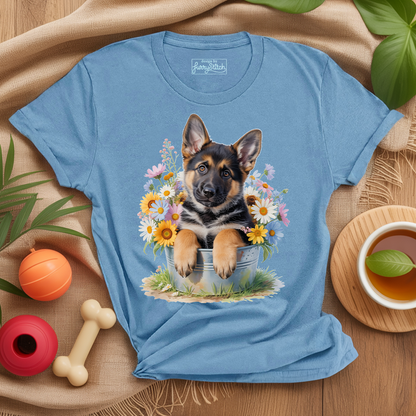 Flower Bucket Shepherd T-shirt
