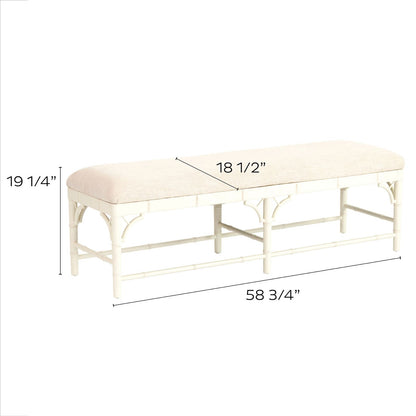 Dayna Bench with Sandberg Parchment Seat