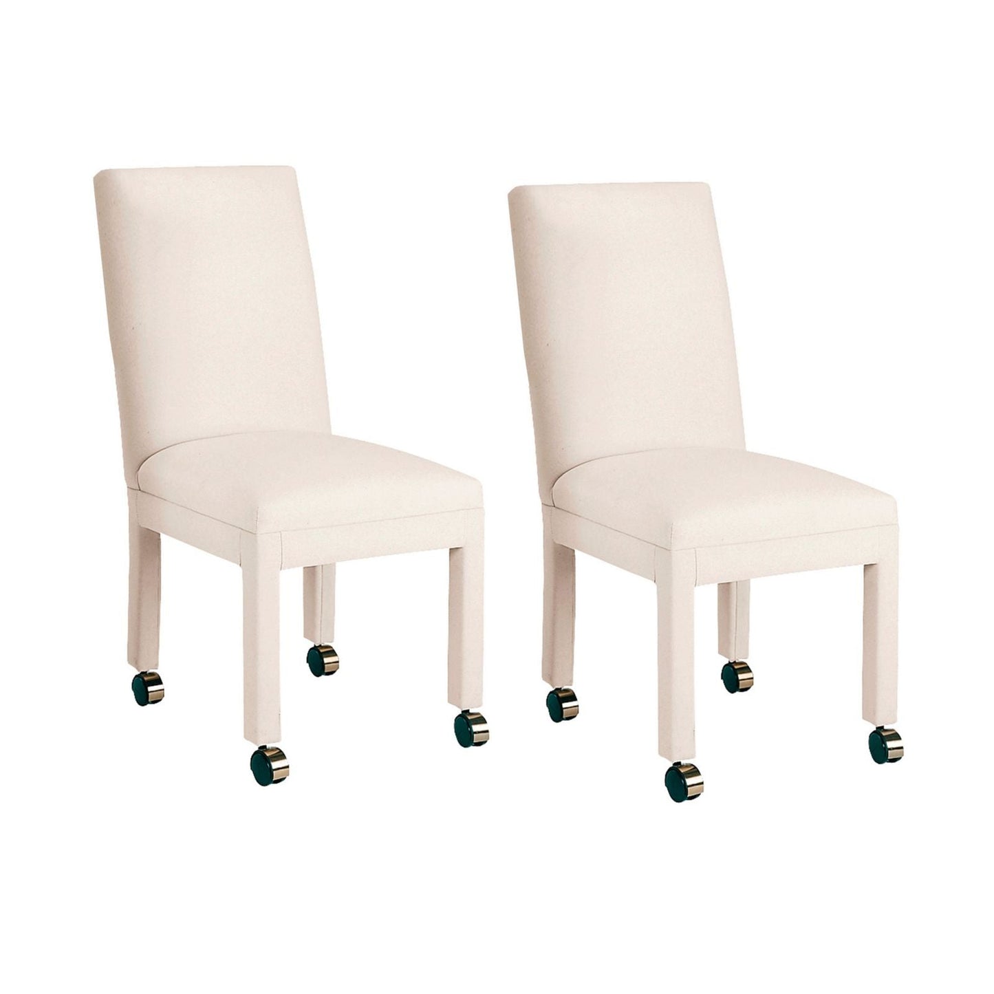 Parsons Chair Frame with Casters - Set of 2