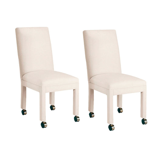 Parsons Chair Frame with Casters - Set of 2