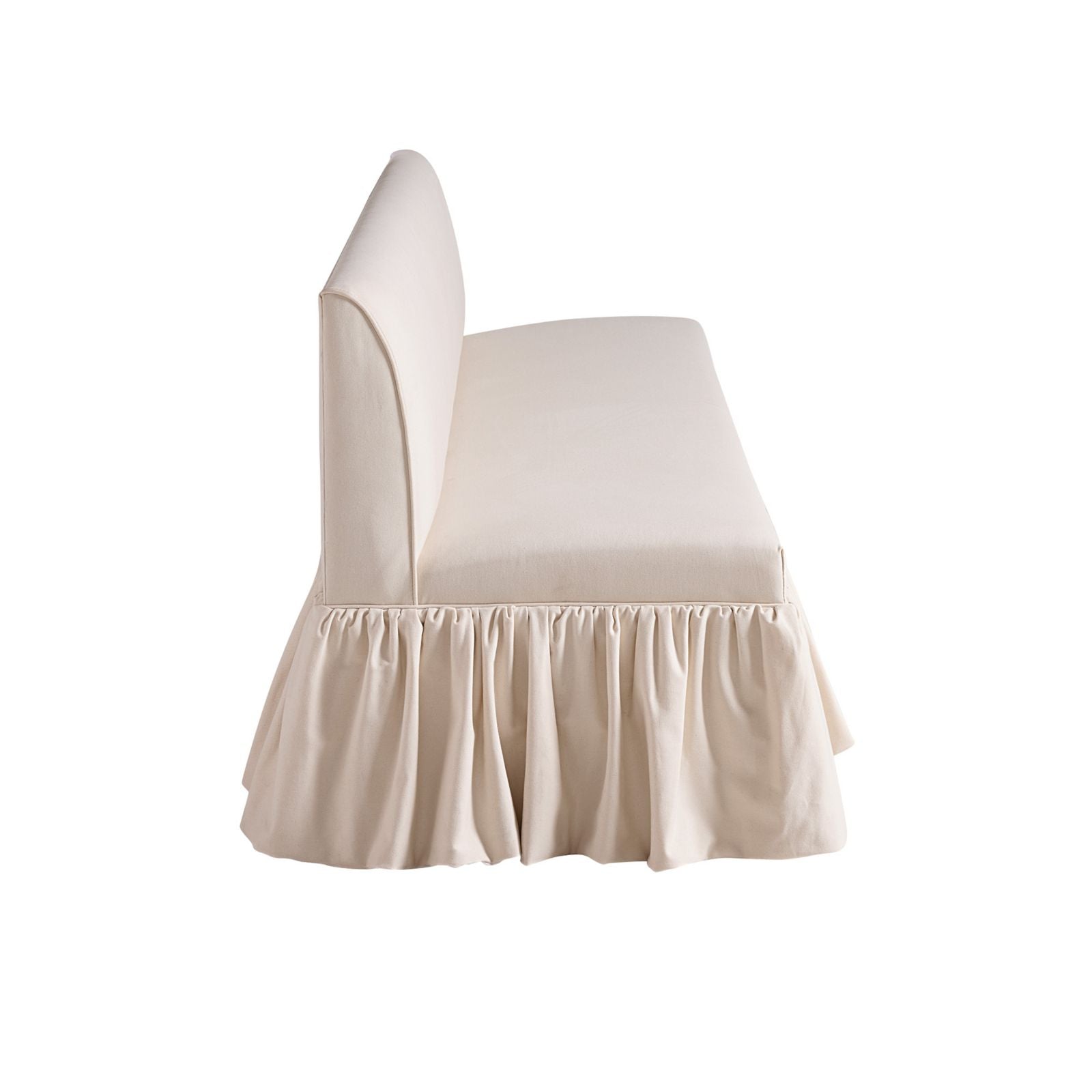 Bristol 72-Inch Bench with Ruffle Skirt