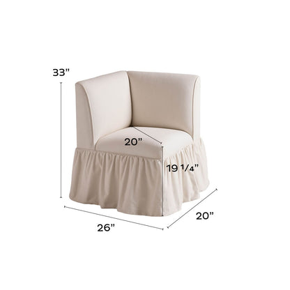 Bristol Corner Bench with Ruffle Skirt