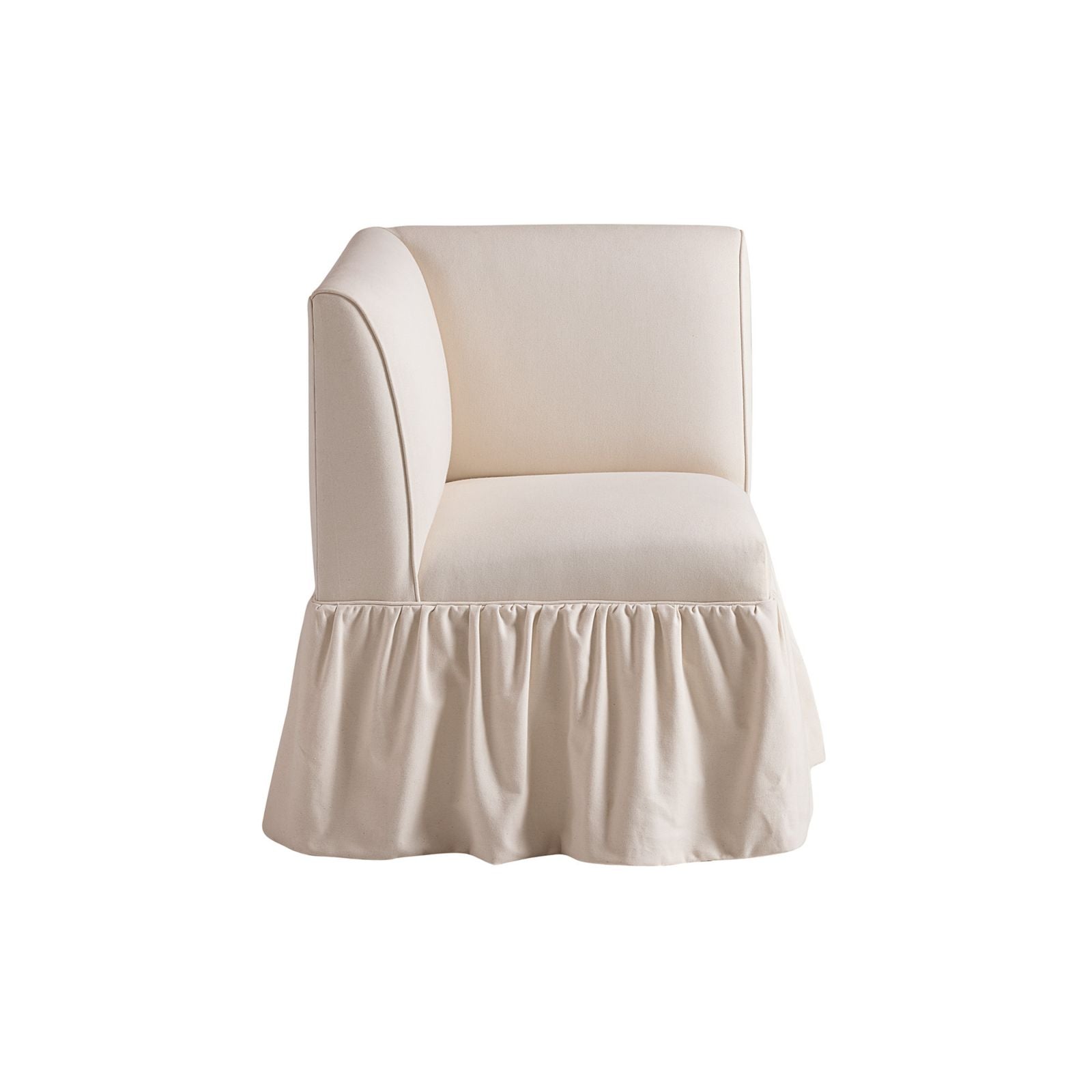 Bristol Corner Bench with Ruffle Skirt