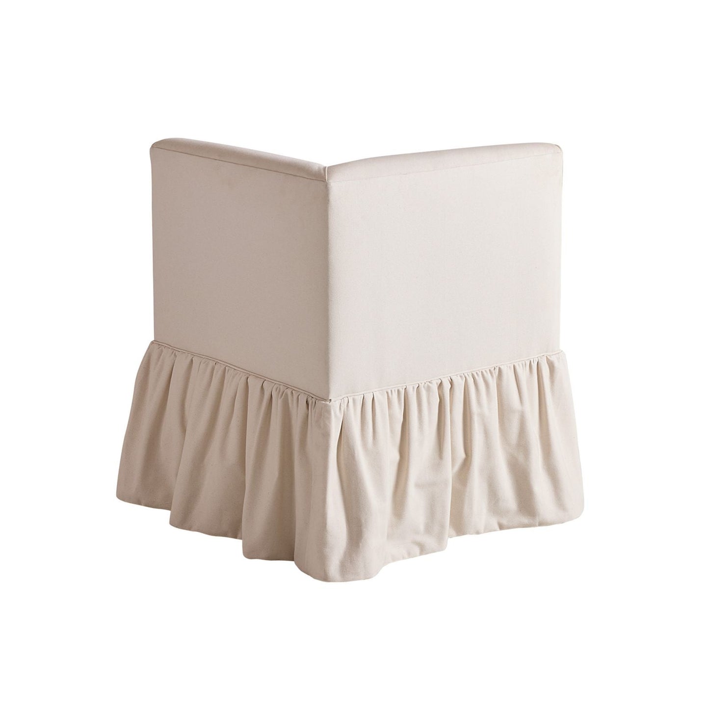 Bristol Corner Bench with Ruffle Skirt