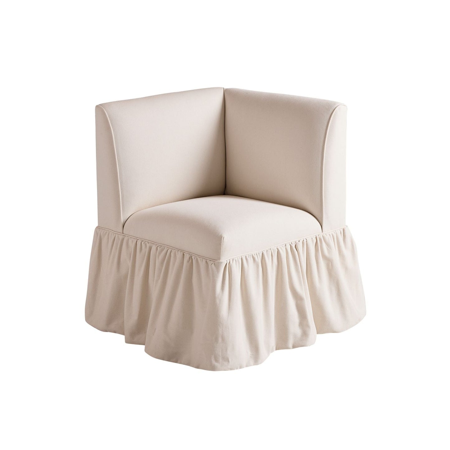 Bristol Corner Bench with Ruffle Skirt