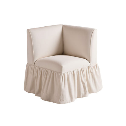 Bristol Corner Bench with Ruffle Skirt