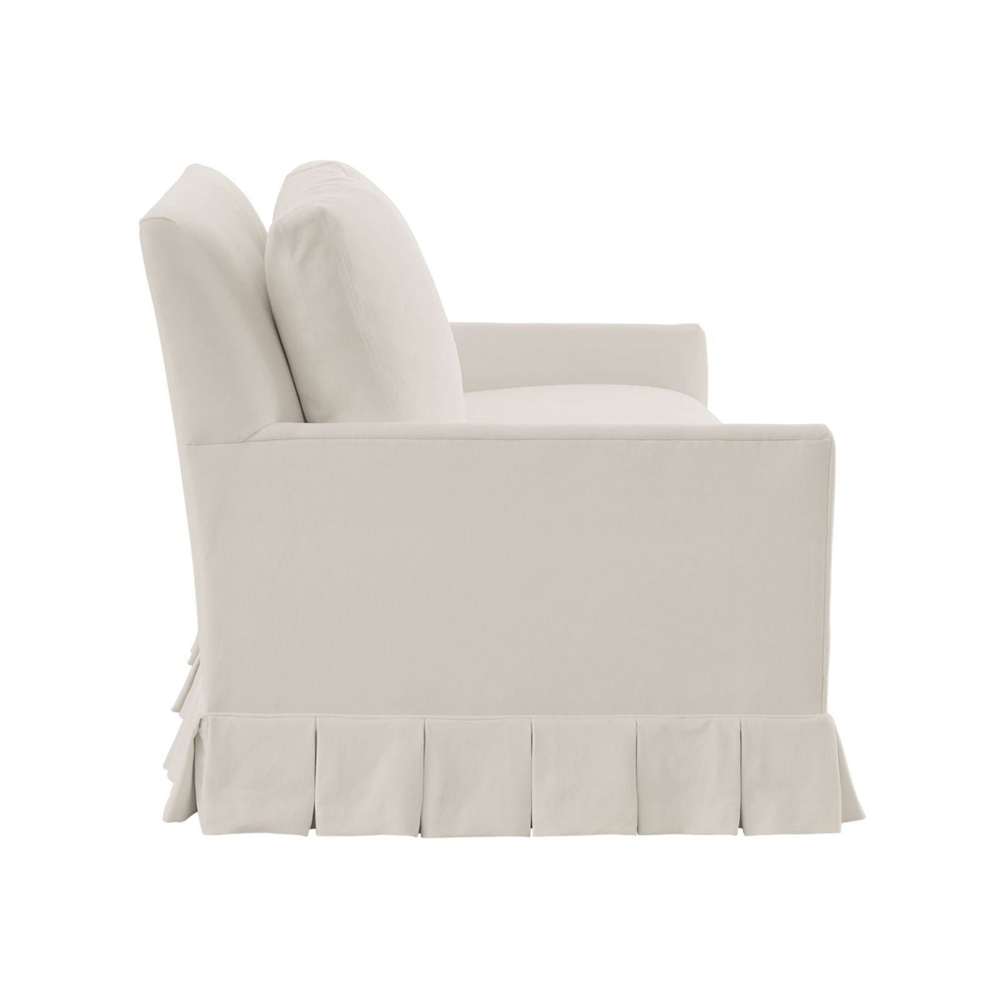 Suzanne Kasler Mathes Loveseat with Box Pleat Skirt