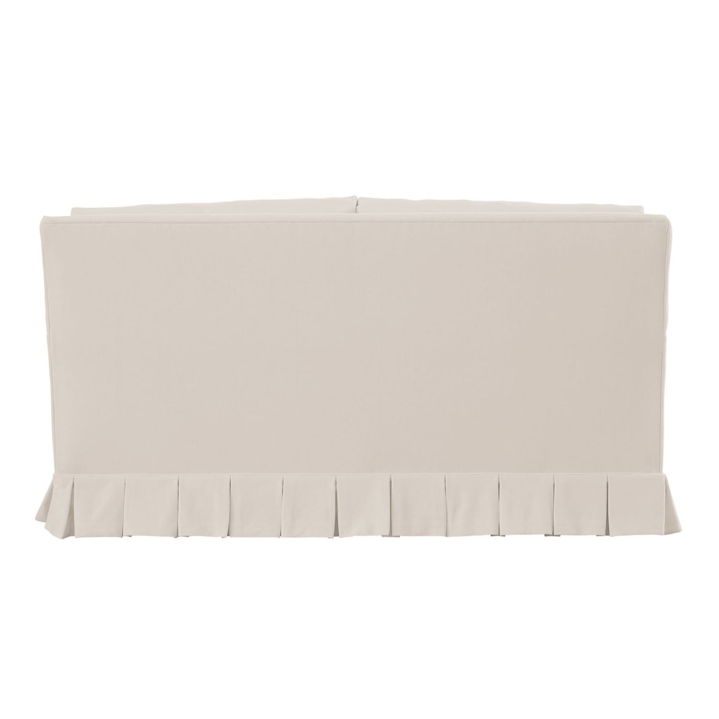 Suzanne Kasler Mathes Loveseat with Box Pleat Skirt