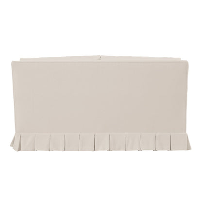 Suzanne Kasler Mathes Loveseat with Box Pleat Skirt