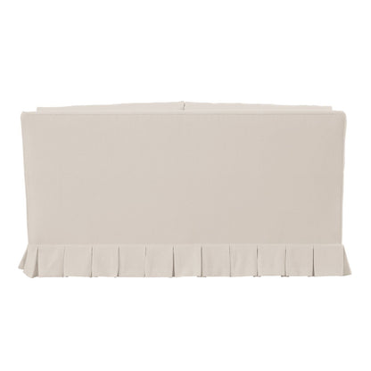 Suzanne Kasler Mathes Loveseat with Box Pleat Skirt