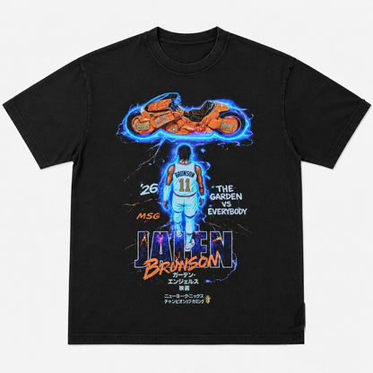 Unisex Ben Stiller Knicks Game 5 Jalen Brunson Motorcycle Graphic Shirt for Basketball Fans