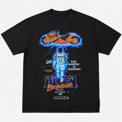 Unisex Ben Stiller Knicks Game 5 Jalen Brunson Motorcycle Graphic Shirt for Basketball Fans
