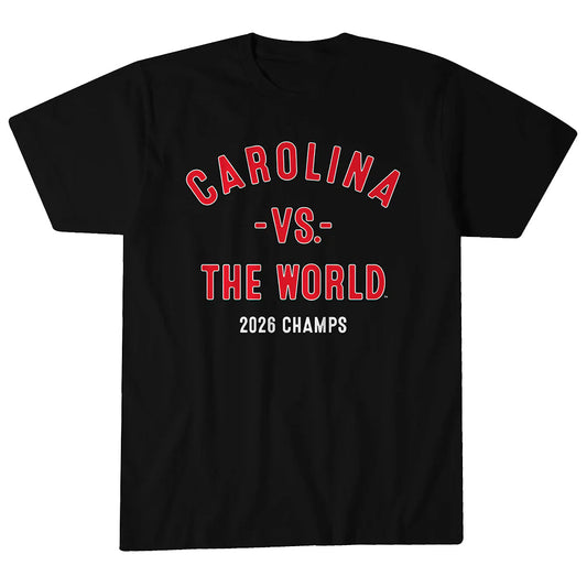 Unisex Carolina Hockey vs. The World 2026 Champs Graphic Shirt for Hockey Fans