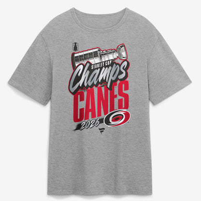 Unisex Carolina Hurricanes 2026 Stanley Cup Champions Locker Room Canes Graphic Shirt for Hockey Fans