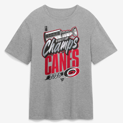Unisex Carolina Hurricanes 2026 Stanley Cup Champions Locker Room Canes Graphic Shirt for Hockey Fans