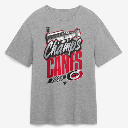 Unisex Carolina Hurricanes 2026 Stanley Cup Champions Locker Room Canes Graphic Shirt for Hockey Fans