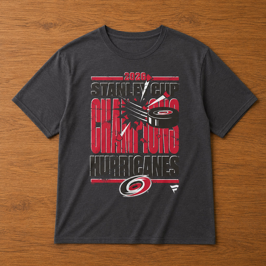Unisex Heather Charcoal Hockey Champions Tri-Blend Graphic Shirt for Hockey Fans