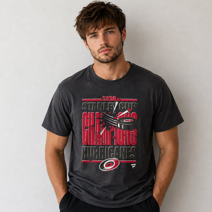 Unisex Heather Charcoal Hockey Champions Tri-Blend Graphic Shirt for Hockey Fans
