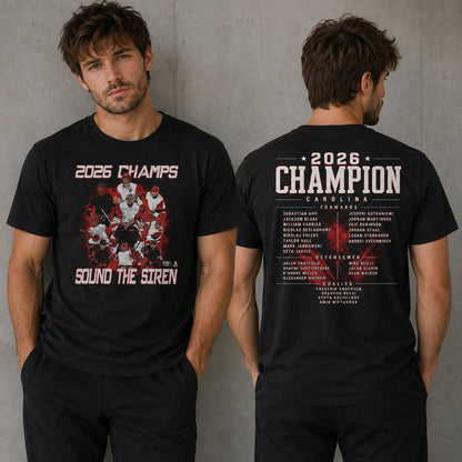 Unisex Hockey Champions Roster Graphic Shirt for Hockey Fans