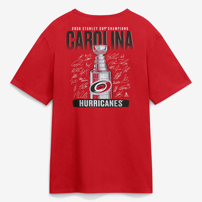Unisex Red Hockey Champions Signature Roster Graphic Shirt for Hockey Fans