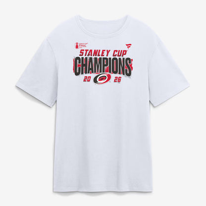Unisex White Hockey Champions Roster Jersey Graphic T-Shirt for Hockey Fans