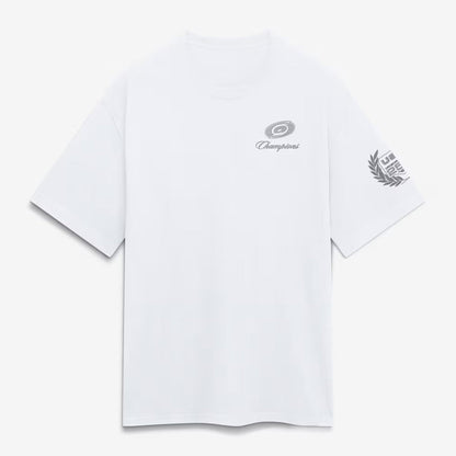 Unisex White Patriotic Hockey Champions Graphic Shirt for Hockey Fans