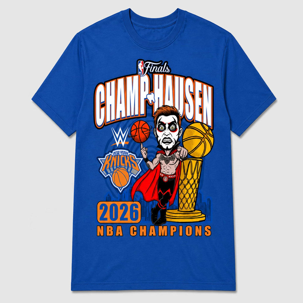 Unisex Danhausen x New York Knicks 2026 Finals Champions Graphic Shirt for Basketball Fans