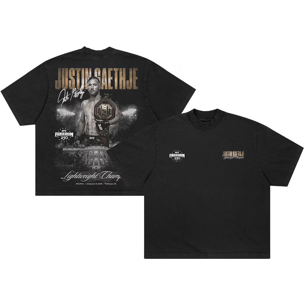 Unisex Justin Gaethje UFC Freedom 250 Lightweight Champion Boxy Graphic Shirt for MMA Fans