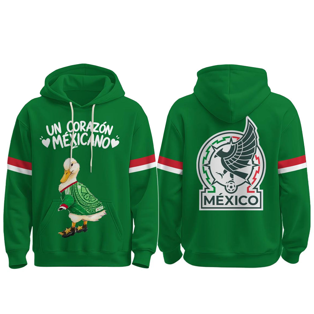 Unisex Mexico Soccer Patito Corazon Manga Larga Global Soccer Event 2026 Graphic Shirt for Soccer Fans