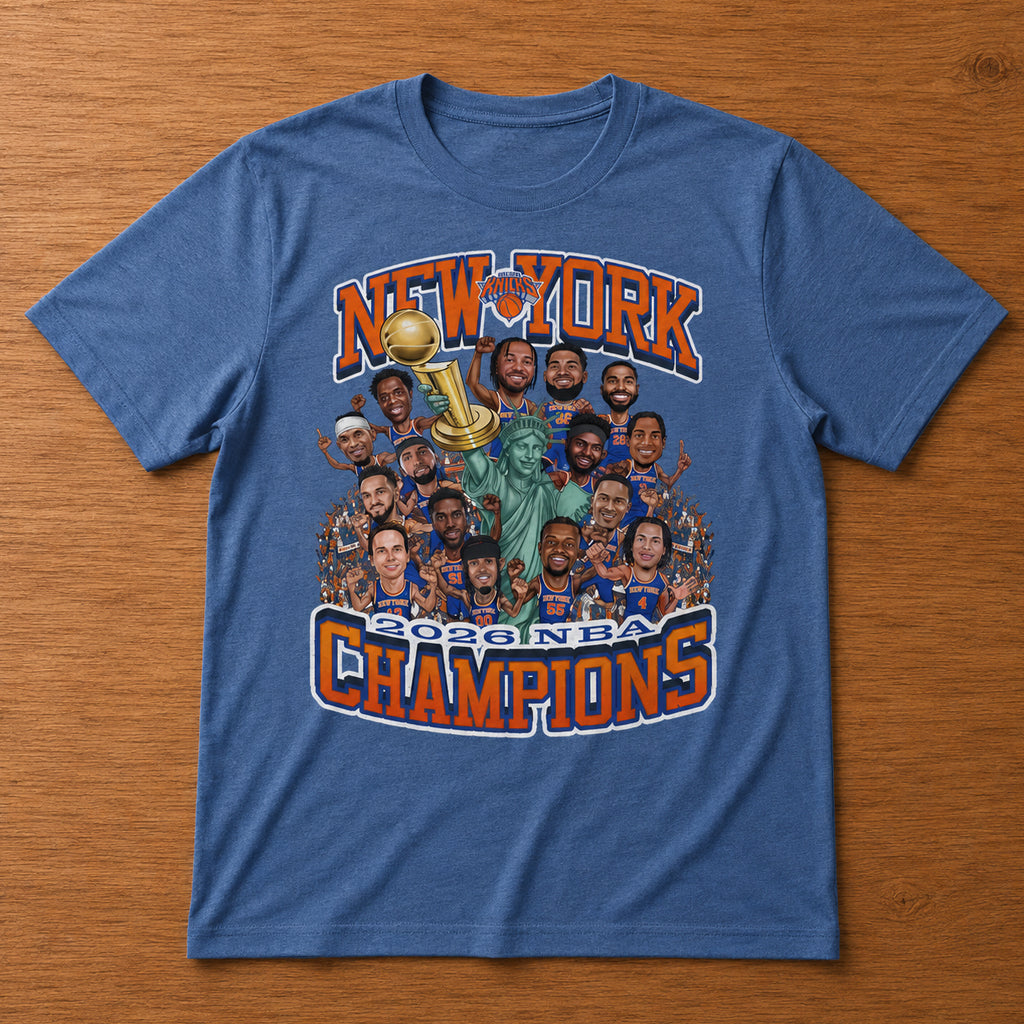 Unisex 2026 Finals Champion Caricature Basketball Graphic Shirt