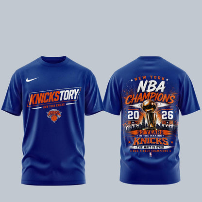 Unisex New York Knicks 2026 Finals Champions Knickstory Graphic Shirt for Basketball Fans