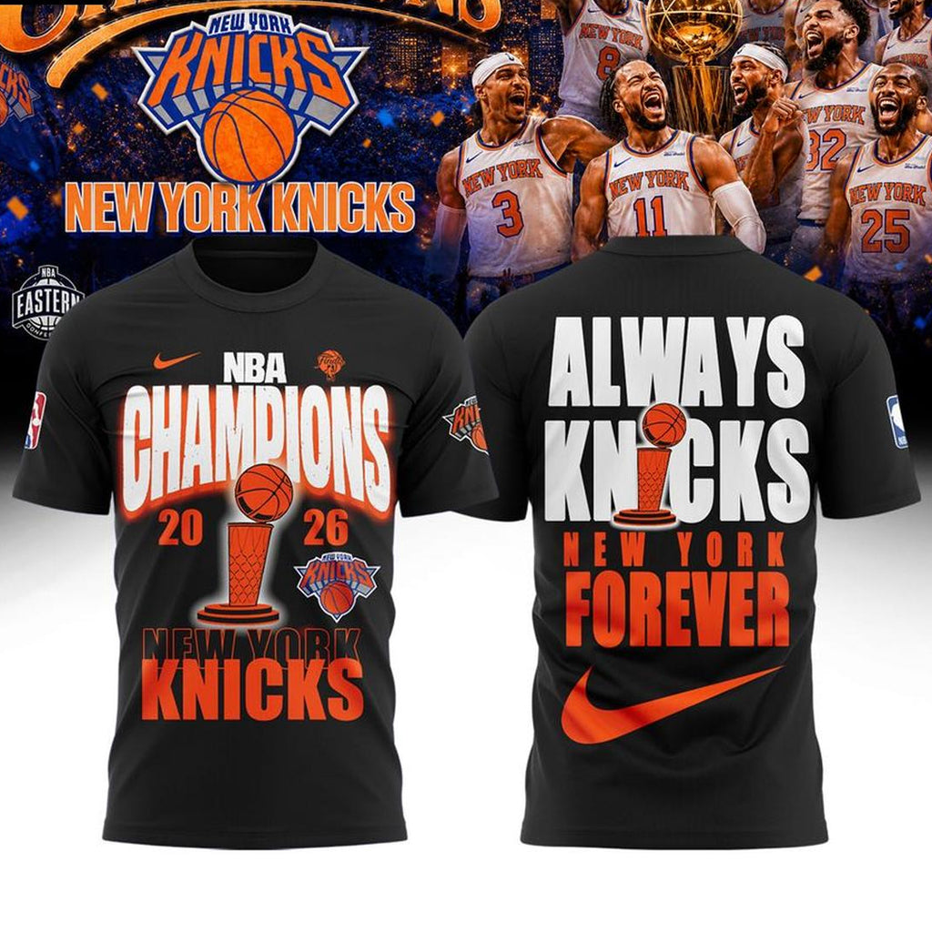 Unisex New York Knicks Always Knicks Win Finals Champs 2026 Graphic Shirt for Basketball Fans