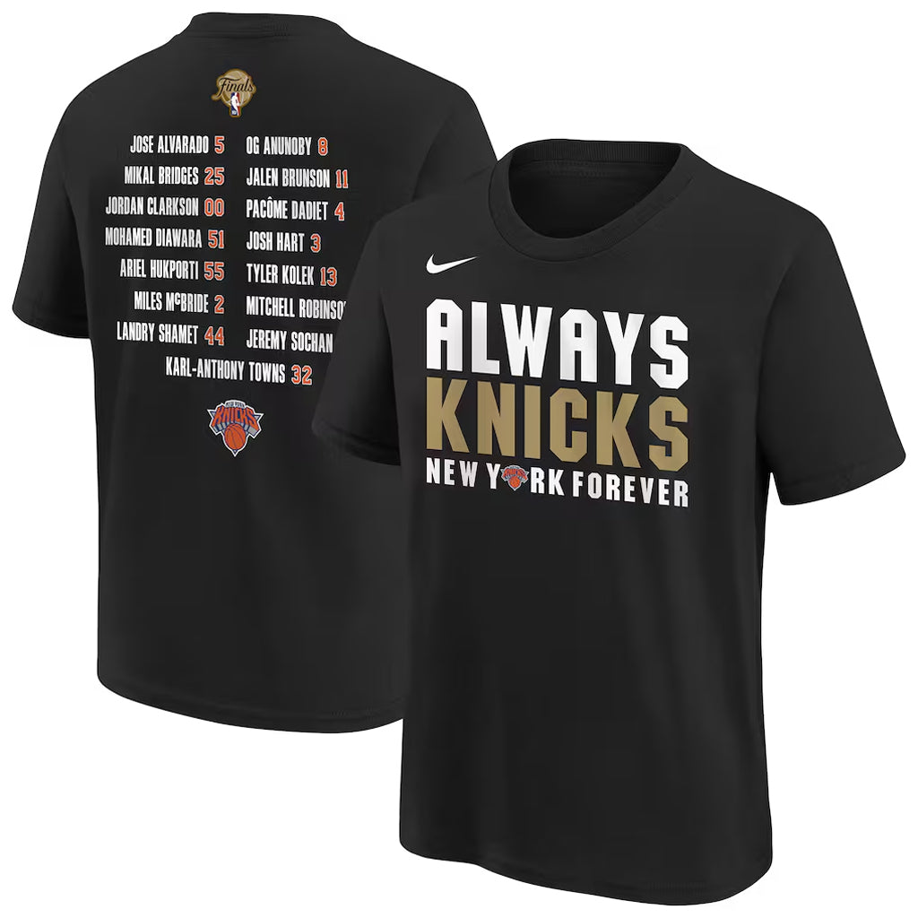 Unisex New York Knicks Black 2026 Finals Champions Graphic Shirt for Basketball Fans