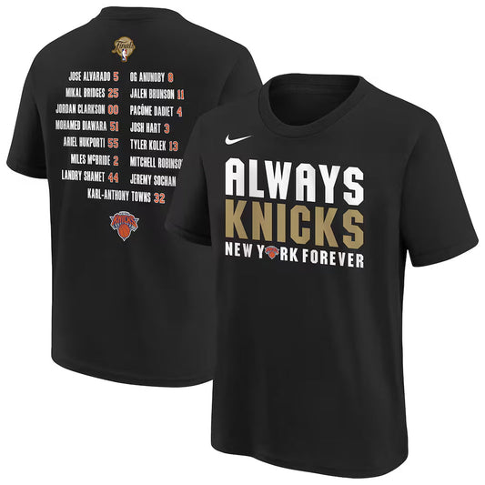 Unisex New York Knicks Black 2026 Finals Champions Graphic Shirt for Basketball Fans