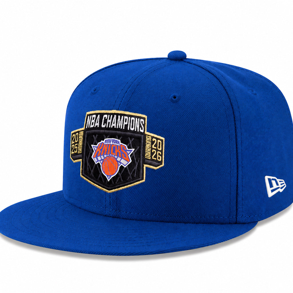 Unisex New York Knicks Blue 2026 Finals Champions Locker Room Graphic Hat for Basketball Fans