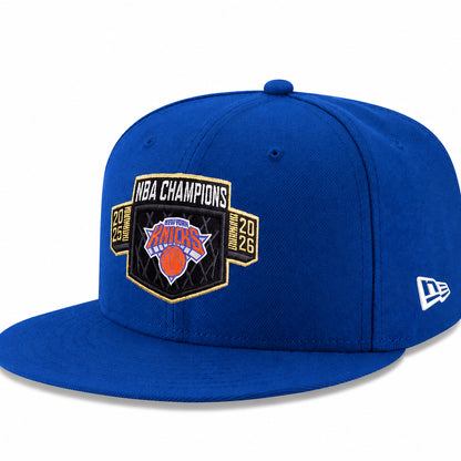 Unisex New York Knicks Blue 2026 Finals Champions Locker Room Graphic Hat for Basketball Fans