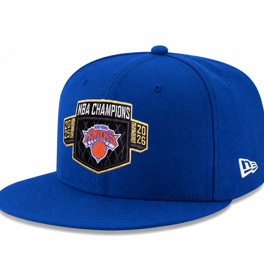 Unisex New York Knicks Blue 2026 Finals Champions Locker Room Graphic Hat for Basketball Fans
