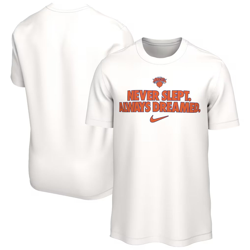 Unisex New York Knicks Never Slept Always Dreamed Graphic Shirt for Basketball Fans