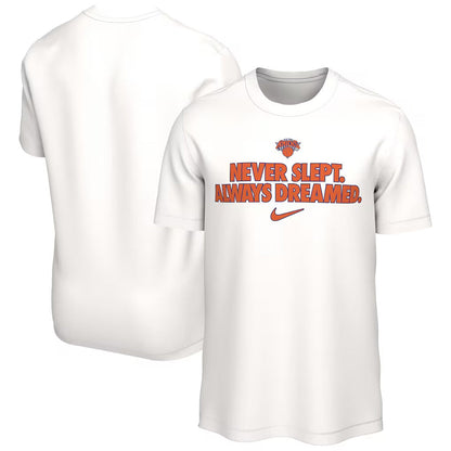 Unisex New York Knicks Never Slept Always Dreamed Graphic Shirt for Basketball Fans