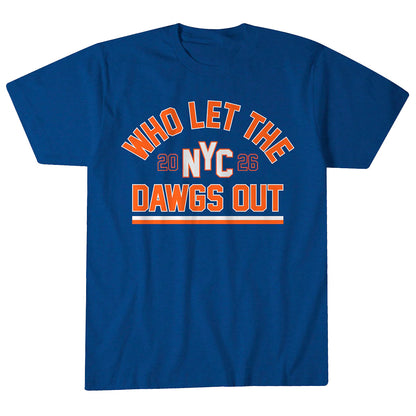 Unisex New York Who Let The Dawgs Out Graphic Shirt for Sports Fans