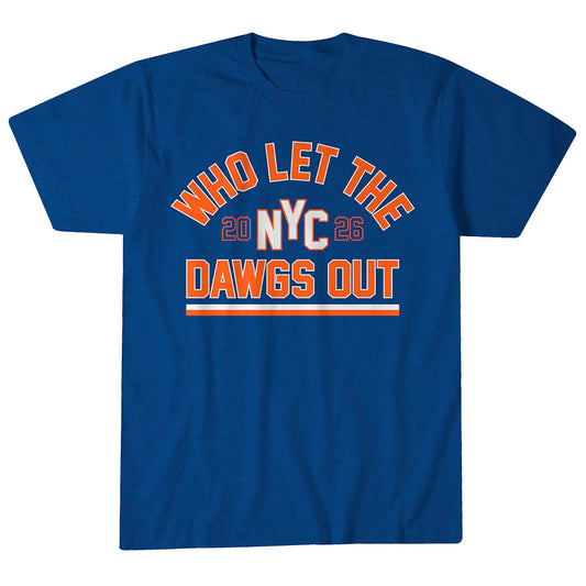 Unisex New York Who Let The Dawgs Out Graphic Shirt for Sports Fans