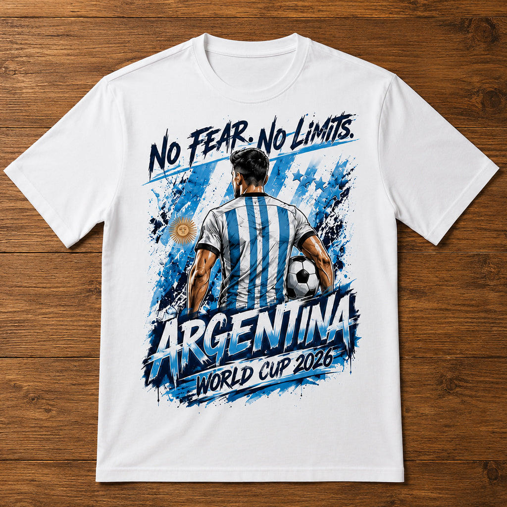 Unisex No Fear No Limits Soccer Graphic Shirt
