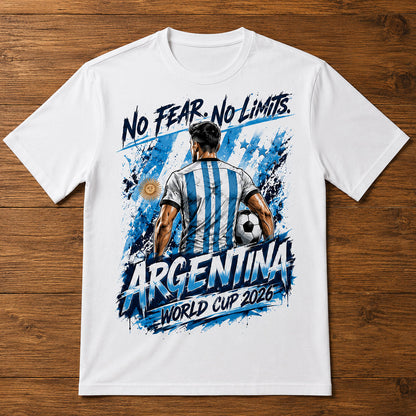 Unisex No Fear No Limits Soccer Graphic Shirt