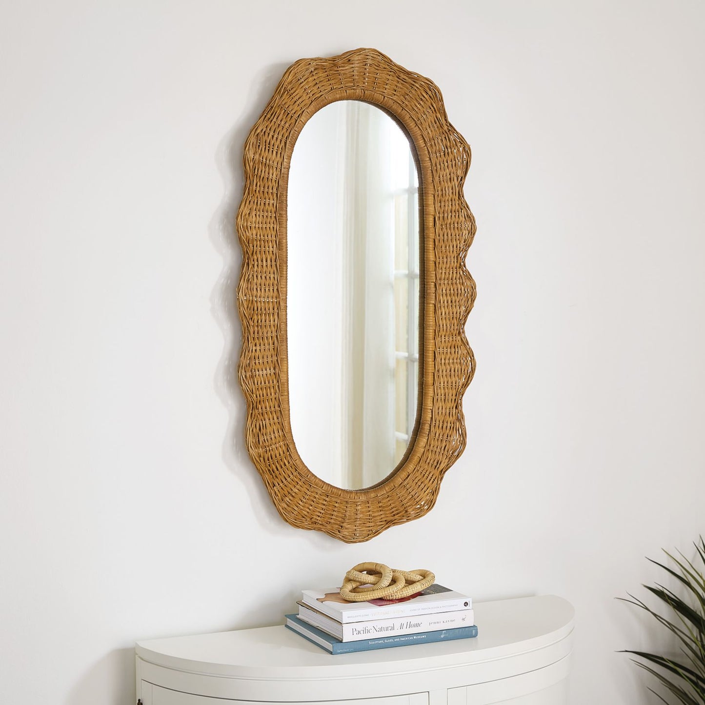 Oval Scalloped Mirror