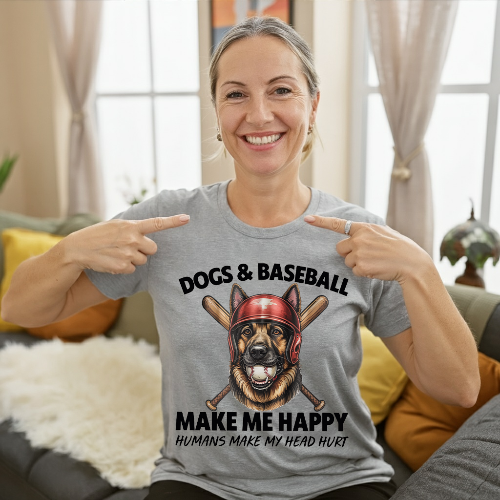 Dogs And Baseball T-shirt