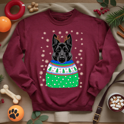 Black German Shepherd Christmas Sweatshirt – The Perfect Holiday Gift