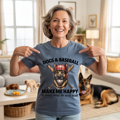 Dogs And Baseball T-shirt